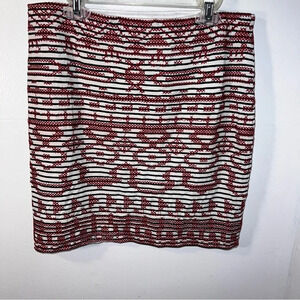 THML,Brandi,S, geometric Aztec pattern embordered,lined mini skirt